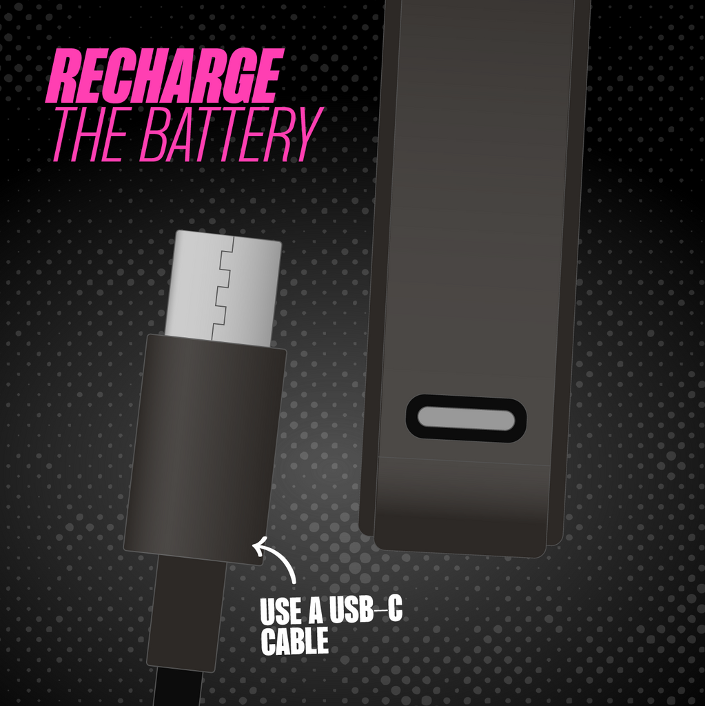 How to recharge your Riot Connex lithium ion USB-C rechargeable vape device