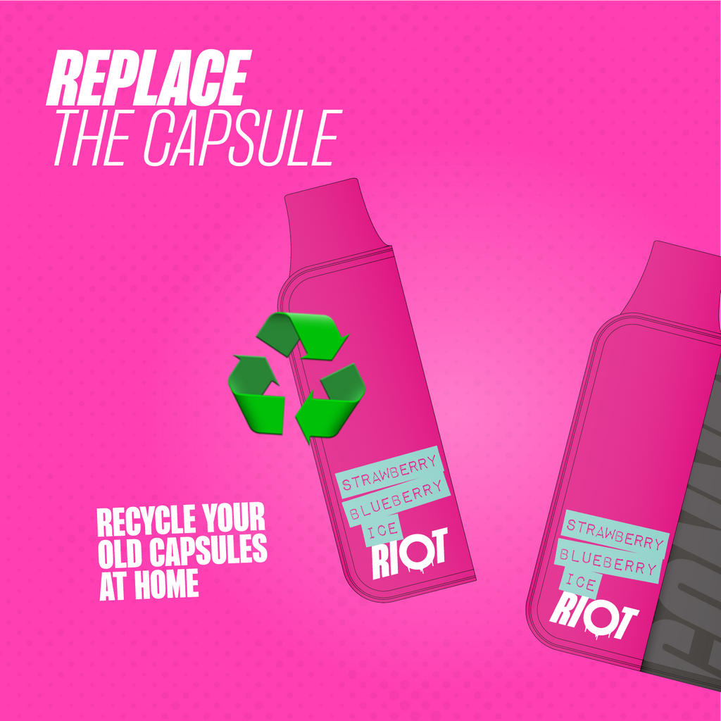 Replacing and recycling your Riot Connex flavour capsule