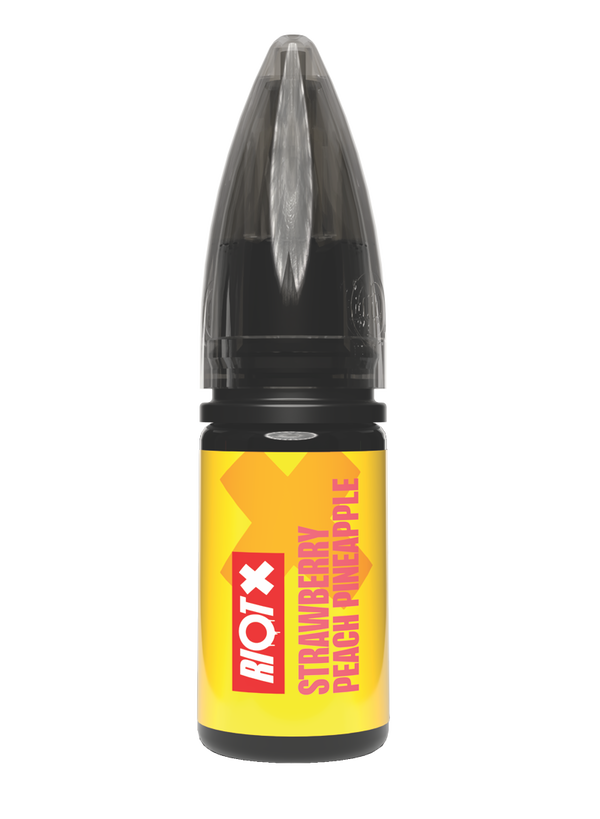 RIOT X - Strawberry, Peach & Pineapple 10ml nic salt bottle