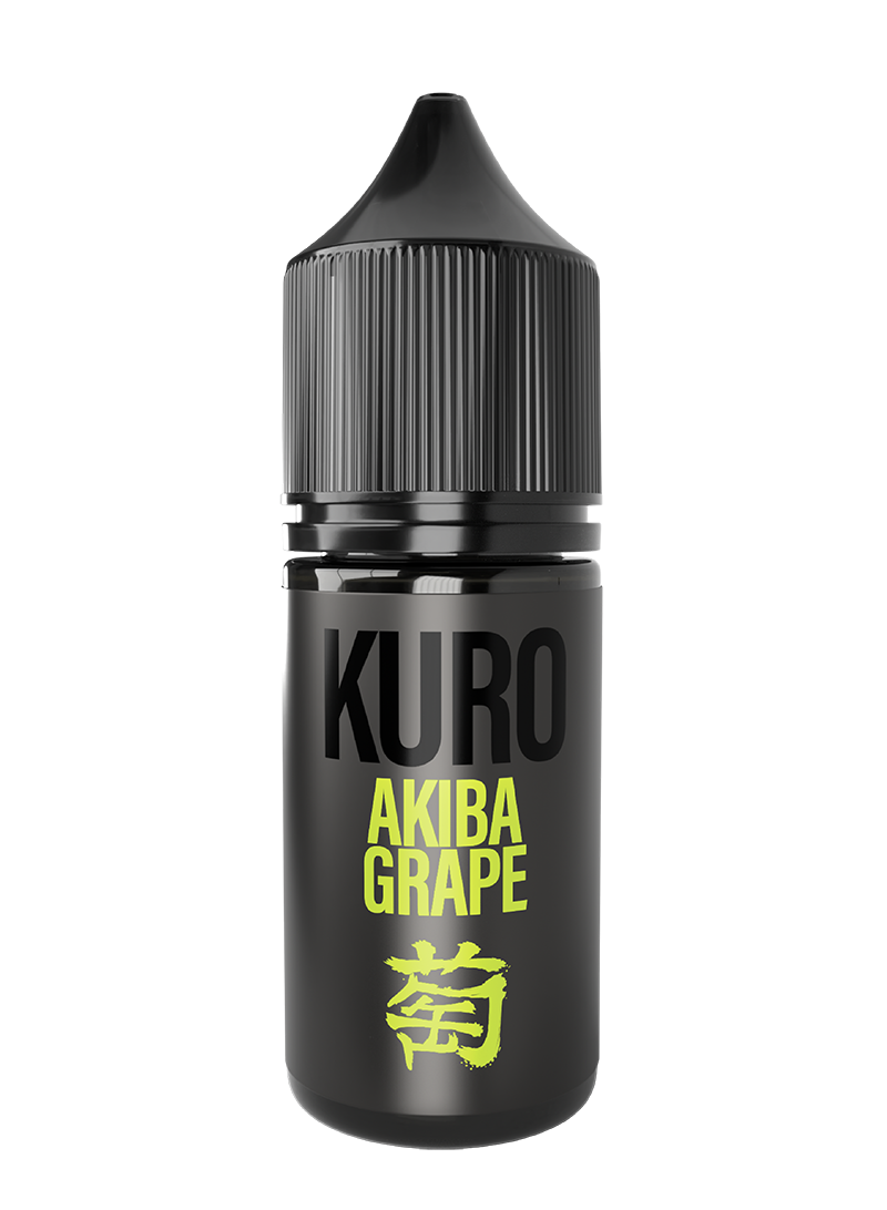 Kuro Akiba Grape 10ml Nic Salt Vape juice bottle by Riot Labs
