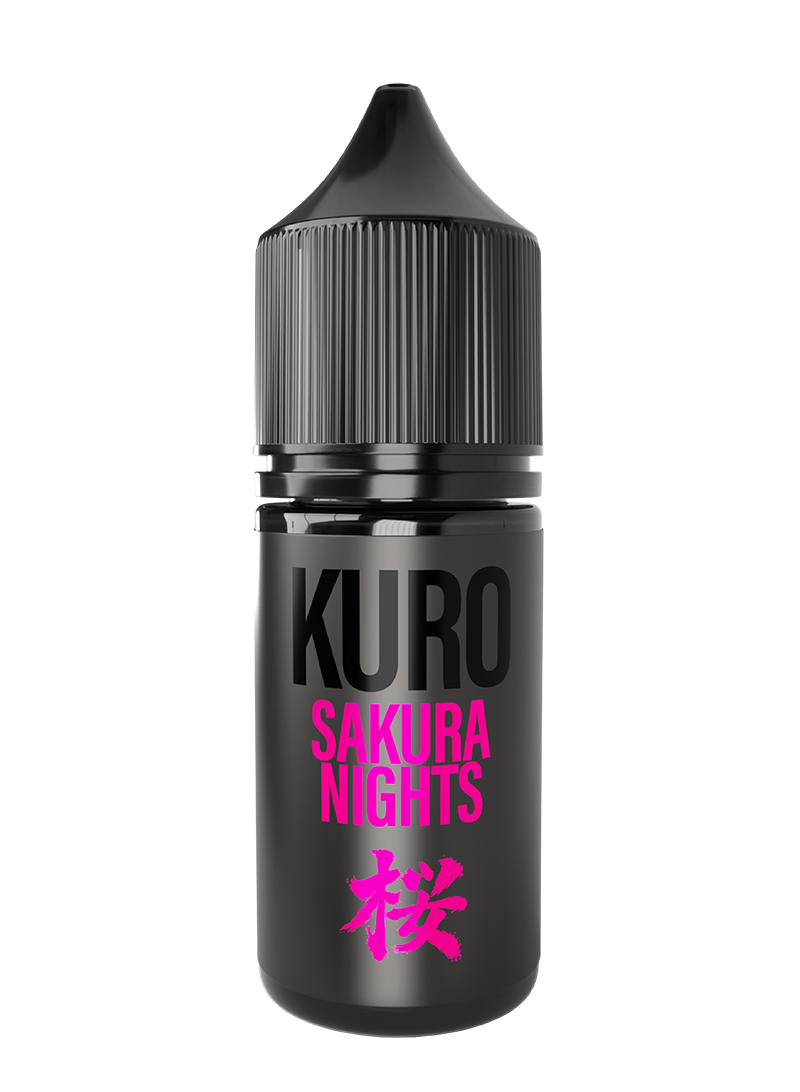Kuro Sakura Nights 10ml Nic Salt Vape juice bottle by Riot Labs