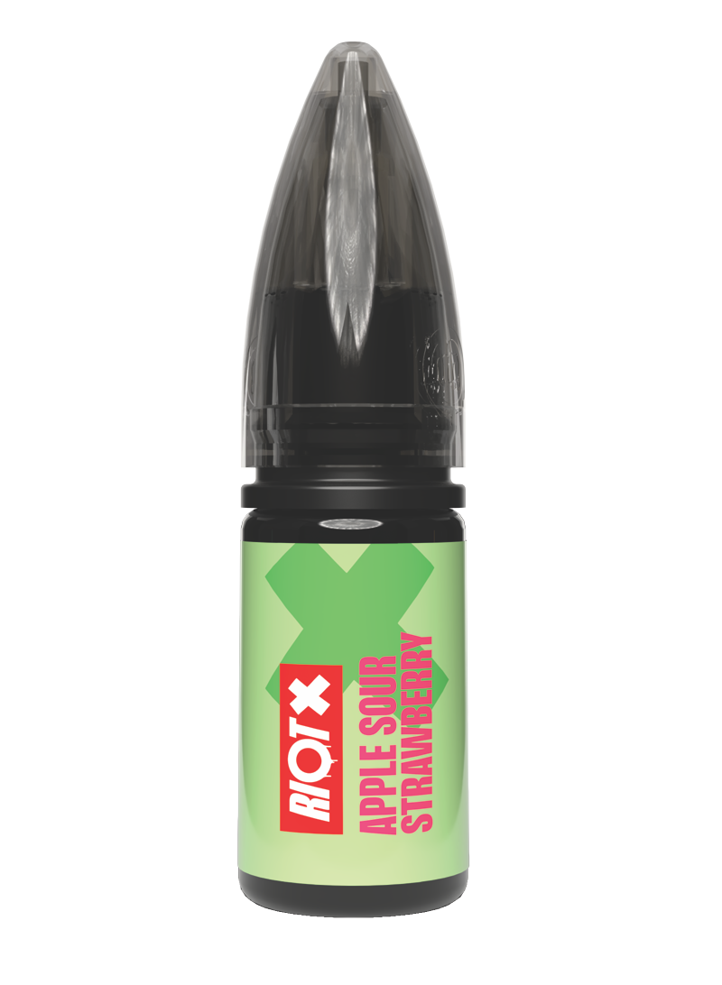 RIOT X - Apple Sour Strawberry 10ml nic salt bottle