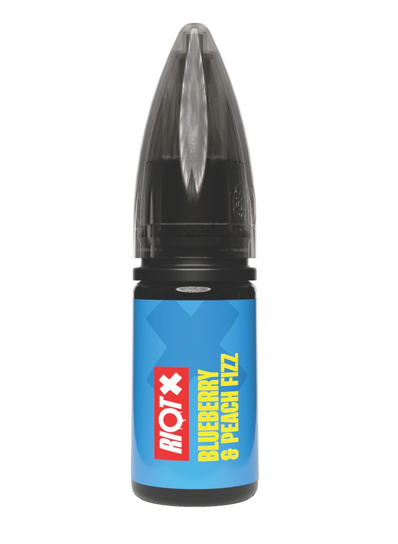 RIOT X - Blueberry Peach Fizz 10ml nic salt bottle