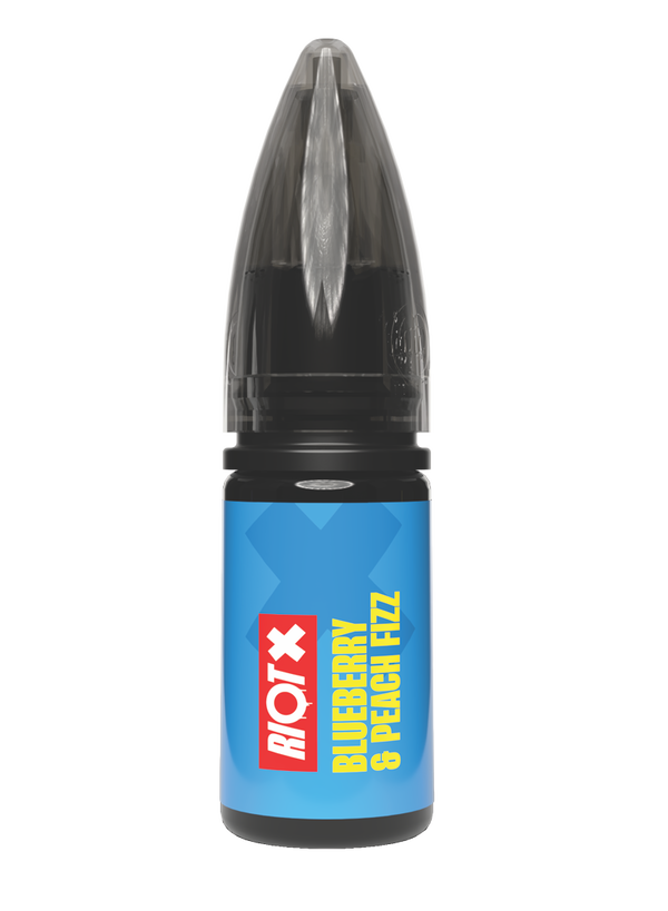 RIOT X - Blueberry Peach Fizz 10ml nic salt bottle