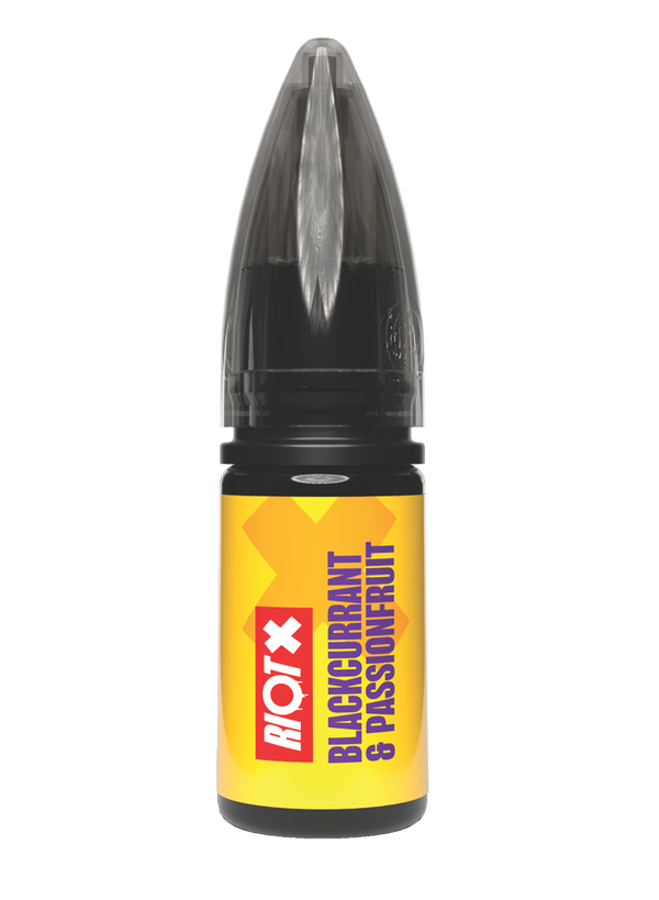RIOT X - Blackcurrant Passionfruit 10ml nic salt bottle