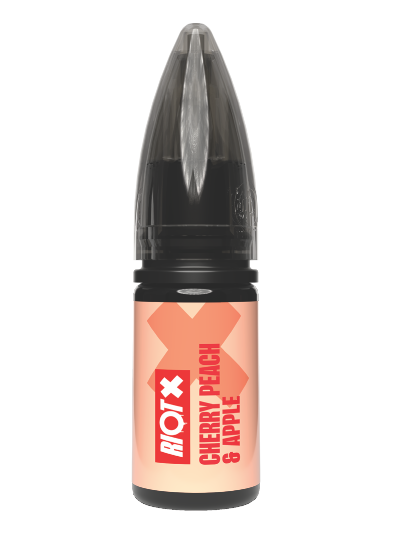 RIOT X - Cherry Peach Apple 10ml nic salt bottle