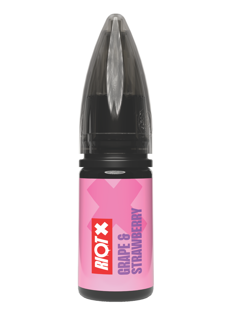 RIOT X - Grape Strawberry 10ml nic salt bottle
