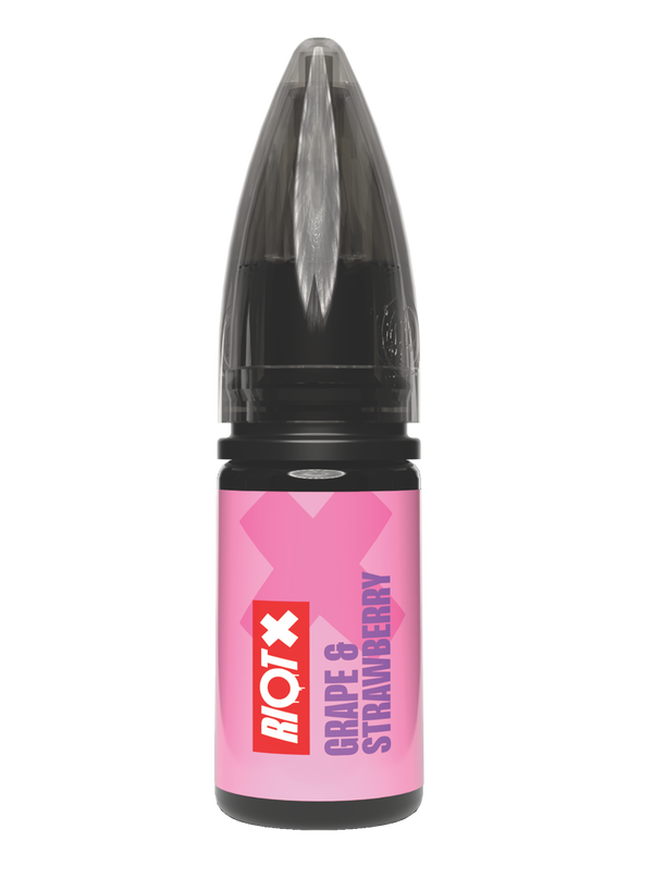 RIOT X - Grape Strawberry 10ml nic salt bottle