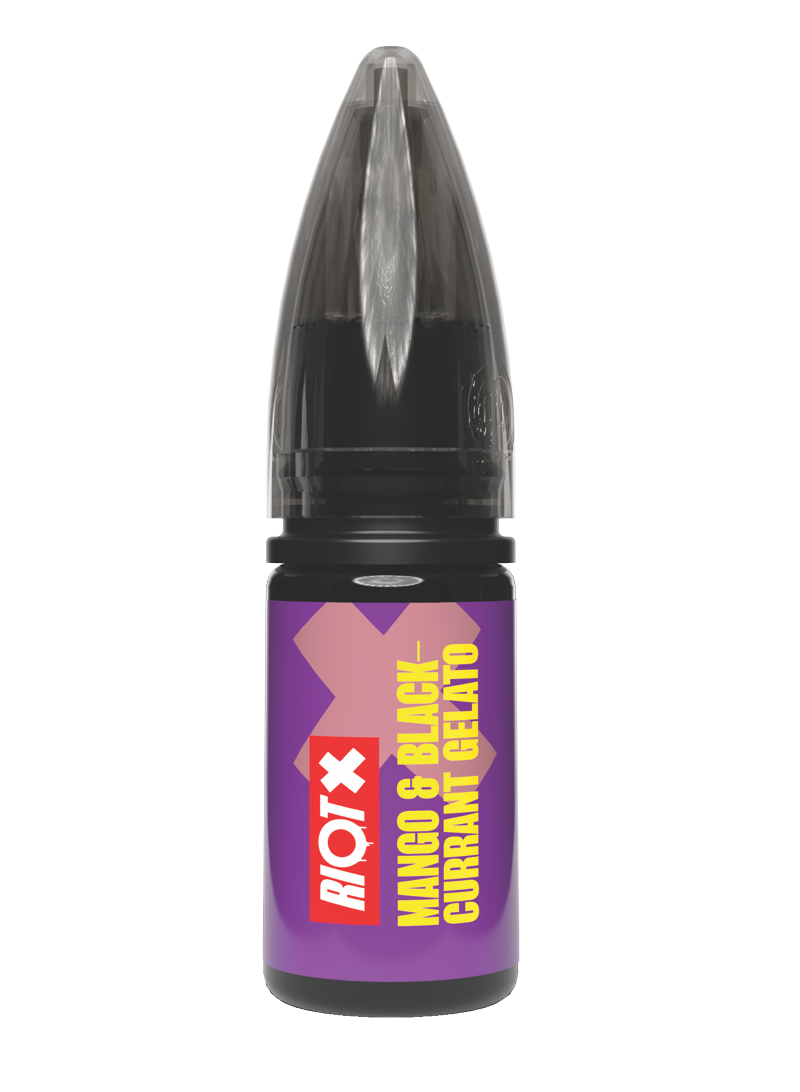 RIOT X - Mango Blackcurrant Gelato 10ml nic salt bottle
