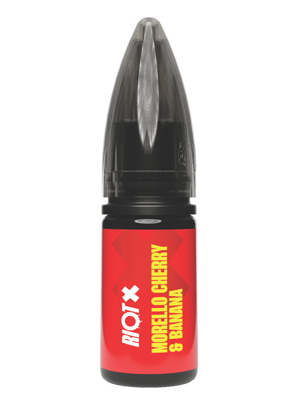 RIOT X - Morello Cherry & Banana 10ml nic salt bottle