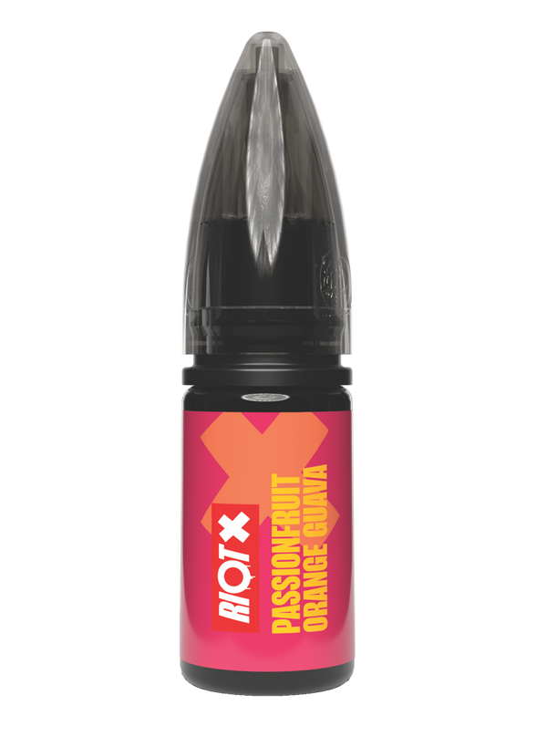 RIOT X - Passionfruit, Orange & Guava 10ml nic salt bottle