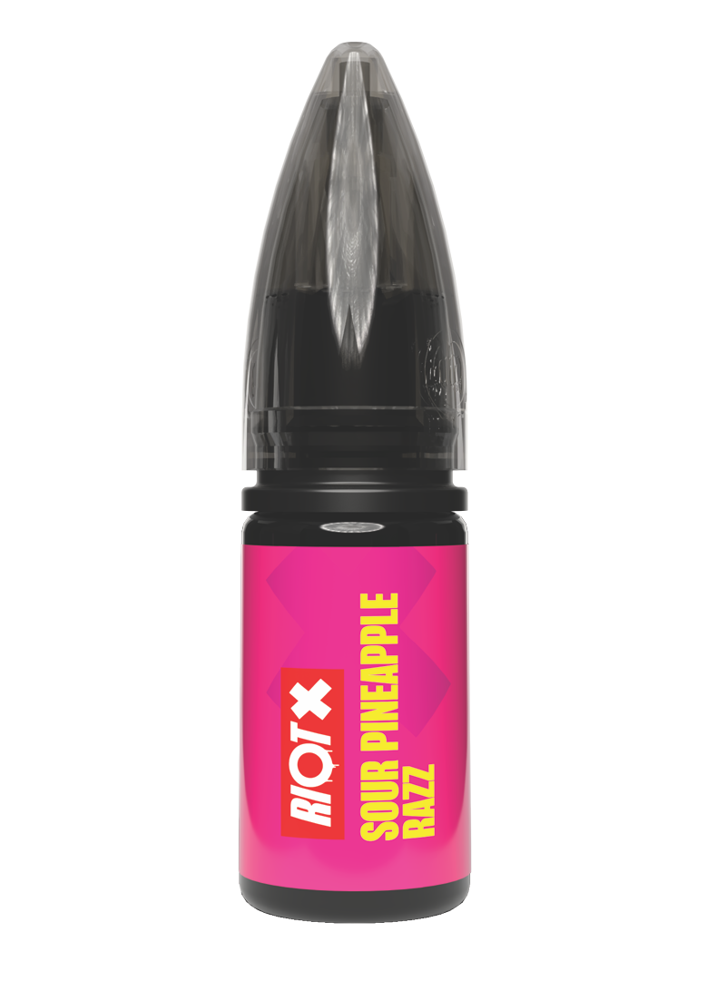 RIOT X - Sour Pineapple Razz 10ml nic salt bottle