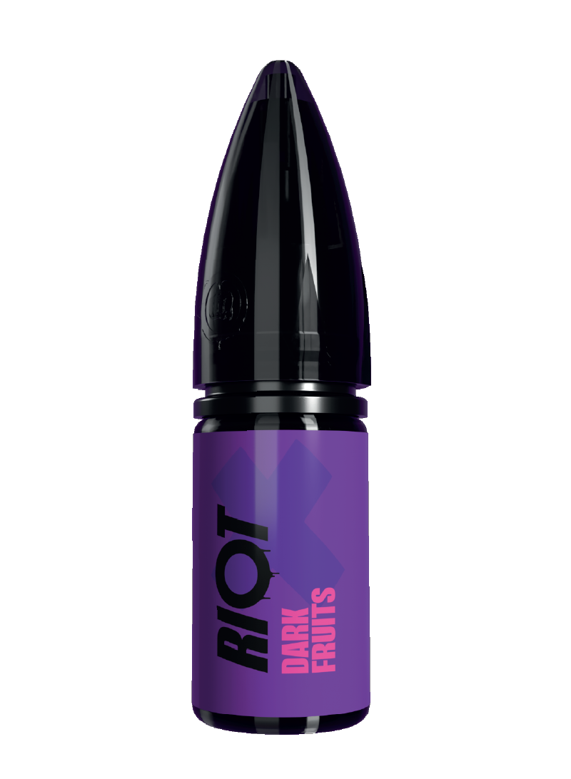 Riot X - Dark Fruits E-liquid in bullet bottle