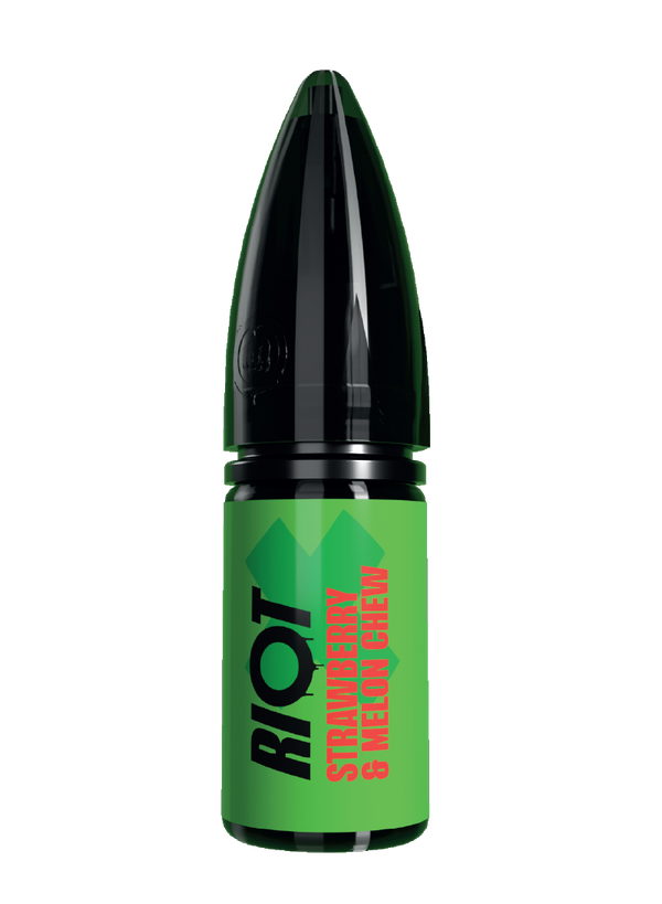 Riot X - Strawberry & Melon Chew e-liquid in bullet bottle