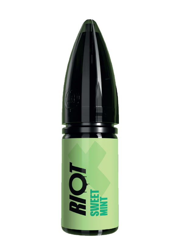Riot X - Sweet Mint e-liquid in bullet bottle