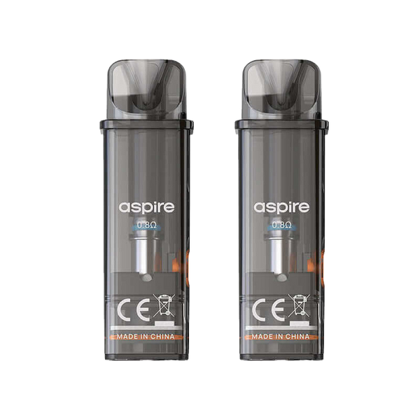 2 replacement Aspire GoteK pods on transparent background